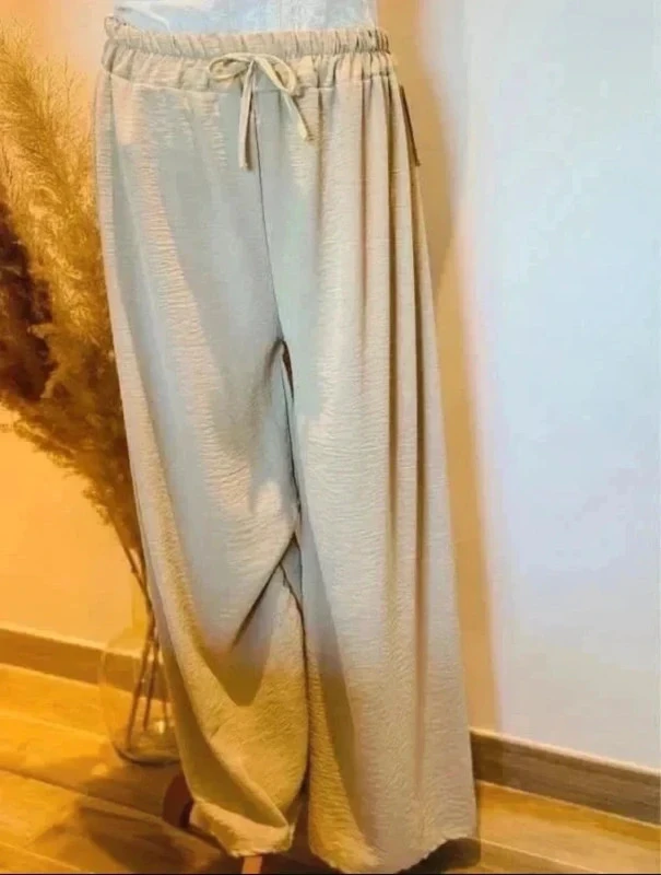 Pantalón fluido beige liso T36/44 mujer – photo 10